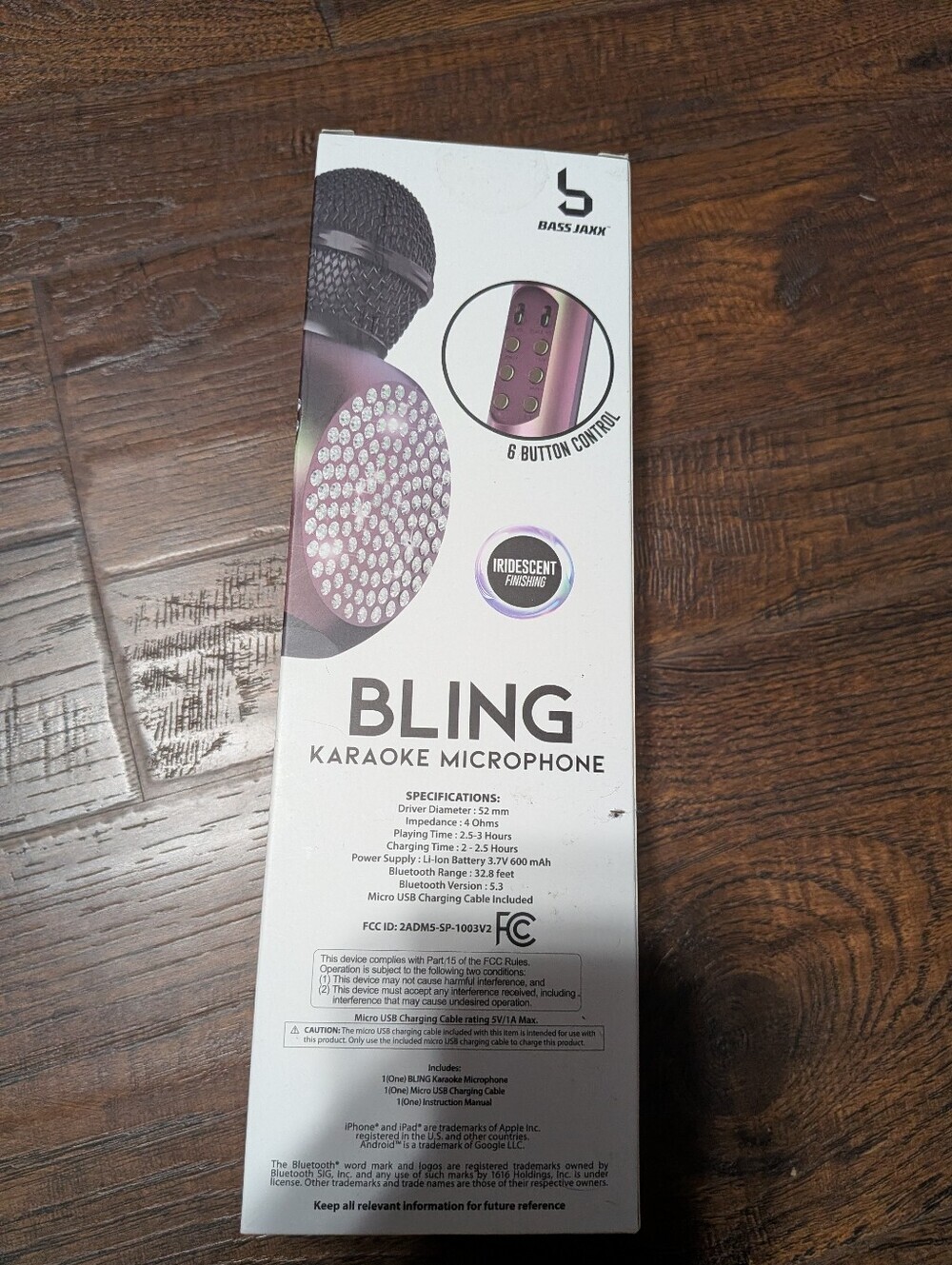 Bling Bluetooth Karaoke Microphone - Iridescent - Picture 3 of 7